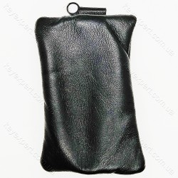 Ключниця плоска чорна /м'яка шкіра /10см/ Ключниця плоска чорна /м'яка шкіра /10см/