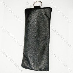 Ключниця плоска чорна /м'яка шкіра /15см/