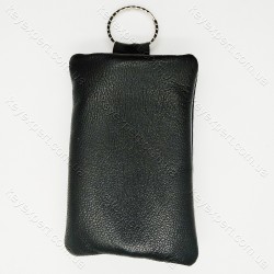 Ключниця плоска чорна /м'яка шкіра /10см/