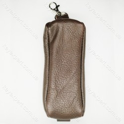 Ключниця з карабіном цетна/груба шкіра/16 см