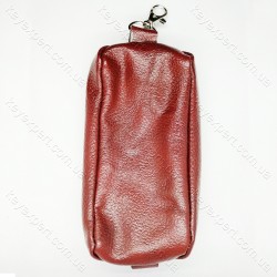 Ключниця 2 відділення кольорова /груба шкіра /16см/