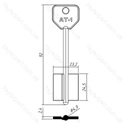 Атра-1 /коротка /92х24, 5х23, 3мм / 4,8мм / Атра-1 /коротка /92х24, 5х23, 3мм / 4,8мм /