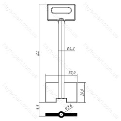 ДВ-4 /сейф 6.3х3.8мм/100x20мм/
