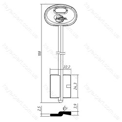 МЕТТЕМ-03ПЛ /довгий широкий /вертоліт /108x24.3мм//5мм/