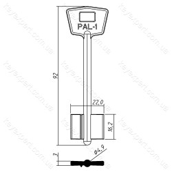 ПАЛАДІУМ-1 /92х16,2мм//4,9мм/