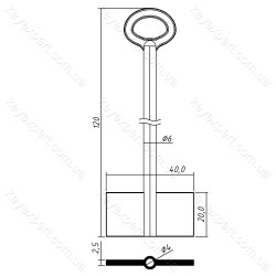 СЕЙФ-2Ф-6х120/120х20мм/6х4мм/