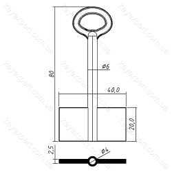 СЕЙФ-2Ф-6х80/80х20мм/6х4мм/