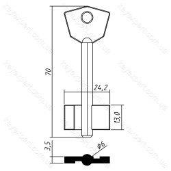 Сєвєродвінськ /70x13x24.2мм /6мм/ Сєвєродвінськ /70x13x24.2мм /6мм/