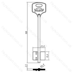Ельбор-15 /довгий вузький /108x15мм//4.9мм/