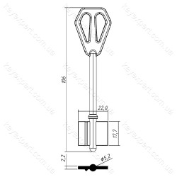 М-ЛОК-4 /довгий широкий/правий упор /105х17,7х22мм//5мм/