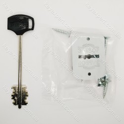 Замок накладний Ельбор 06.61 сувальдний п'ять стрижнів d=18 з нічником