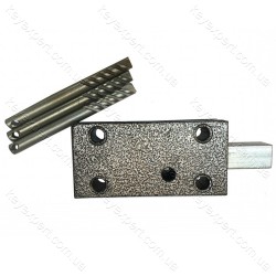 Замок накладний Чернігів рейковий зворотній хід 1 ригель круглий ключ Шторка