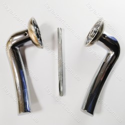 Ручка роздільна Partner R 026 SN/CP сіра