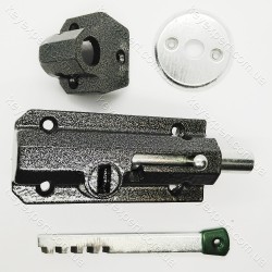 Замок накладний Голеол рейковий 1 ригель плоский ключ ЗН-4