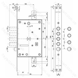 Замок врізний Mottura 52.771 односистемний Замок врізний Mottura 52.771 односистемний