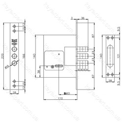 Замок врізний KALE 257L Замок врізний KALE 257L
