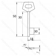 O5 Борідок /L30мм/ малий комору