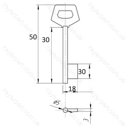 O5 Борідок /L30мм/ малий комору