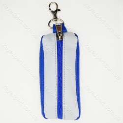 Ключниця з карабіном кольорова/м'яка шкіра/12см/