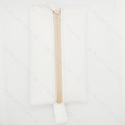 Ключниця 2 відділення біла /шкірозамінник /14см/