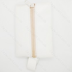 Ключниця 2 відділення біла /шкірозамінник /12см/