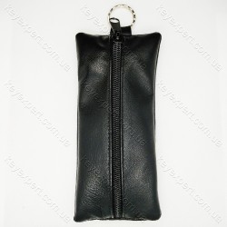 Ключниця плоска чорна /м'яка шкіра /15см/