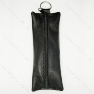 Ключниця плоска чорна /м'яка шкіра /18см/