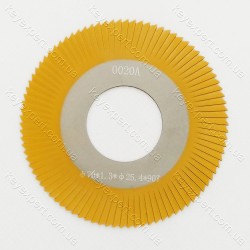 Фреза відрізна ф70х1.3х ф25,4*90T HSS зі зрізами/жовта/0020A-TIN Raise
