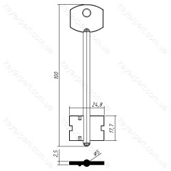 Дверняк /Цербер /100х17,7мм//5мм/