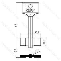 КУР-1 / 67х11, 2х30, 2мм / / 5, 9мм / КУР-1 / 67х11, 2х30, 2мм / / 5, 9мм /