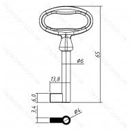МЕБЛІВИЙ-2 /65х6мм /6х4мм/