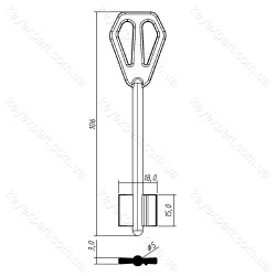 М-ЛОК-3 /довгий лівий упор /106х15,0мм//5,0мм/ М-ЛОК-3 /довгий лівий упор /106х15,0мм//5,0мм/