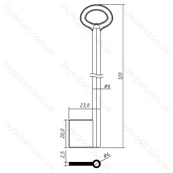 СЕЙФ-1Ф-6х120/120х20мм/6х4мм/