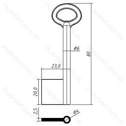 СЕЙФ-1Ф-6х80/80х20мм/6х4мм/