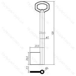 СЕЙФ-1Ф-7х120/120х20мм/7х4мм/
