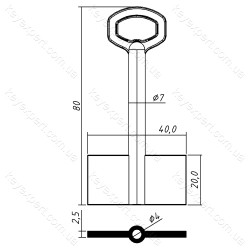 СЕЙФ-2Ф-7х80/80х20мм/7х4мм/