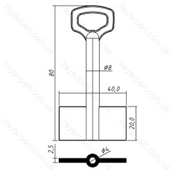 СЕЙФ-2Ф-8х80/80х20мм/8х4мм/ СЕЙФ-2Ф-8х80/80х20мм/8х4мм/