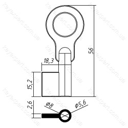 ЕТНА /сейф 8.0х5.6мм /56x15.2мм/