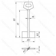 O6 Сейф /L85мм /Двобородковий/