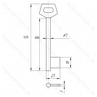 O7 Борідок /L105мм /подовжений/
