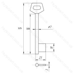 O7 Борідок /L105мм /подовжений/