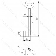 O7 Зворотний ПАЗ /L90мм/