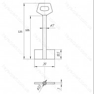 O7 Сейф /L105мм /Двобородковий/