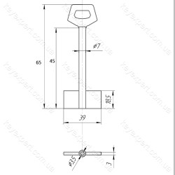 O7 Сейф /L45мм /Двобородковий/