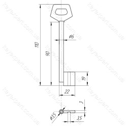O6 ПАЗ / L90мм / суцільна трубка /