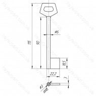 O6 Нижньодніпровськ /L85мм /фігурна ручка/