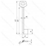O6 Б/П /L105мм /фігурна ручка/