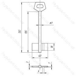 O7 Петрівка /L105мм /фігурна ручка/