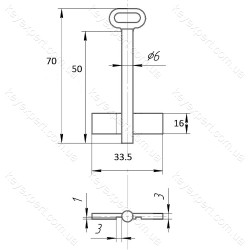 O6 Двобородковий Пр. ПАЗ /L50мм/