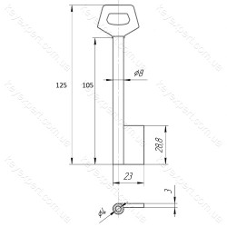O8 Сейф /L105 /Зміщений правий/
